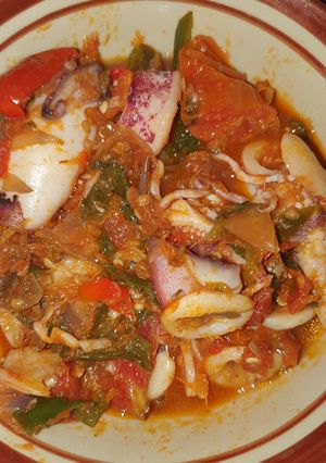 Foto resep Cumi basah kuah merah