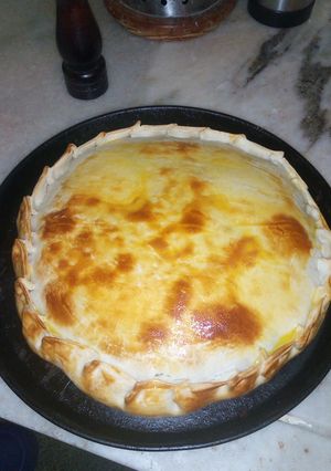 Una foto de Tarta de espinaca, ricota y jamón