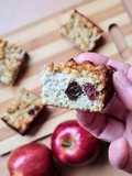 Cuadraditos de manzana y coco, sin azúcar, sin edulcorante, sin harina, sin balanza, 5 ingredientes