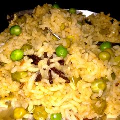 Matar / green peas pulao A picture of Matar / green peas pulao.