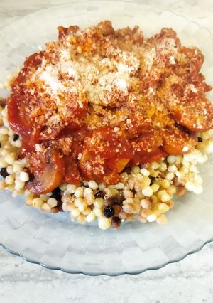 Une photo de Fregola sarda au rágu