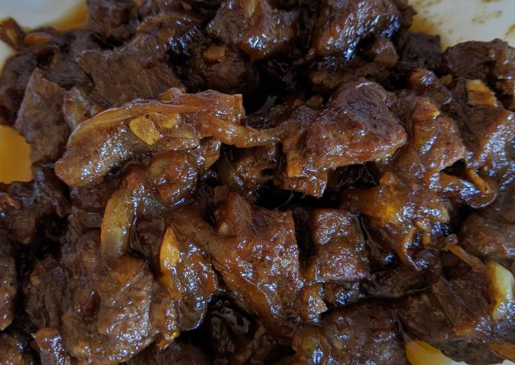 How to Make Super Quick Homemade Homemade beef with black pepper and onion sauce