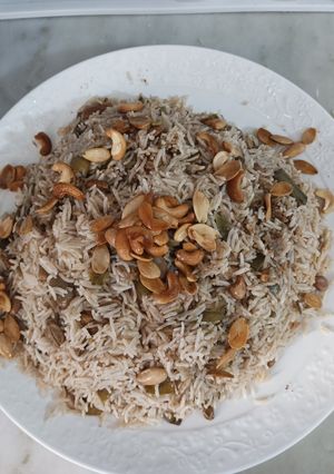 صورة لوصفة رز بالفول