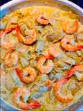 Curry de endibias y gambas