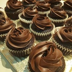Moist chocolate cupcakes A picture of Moist chocolate cupcakes.
