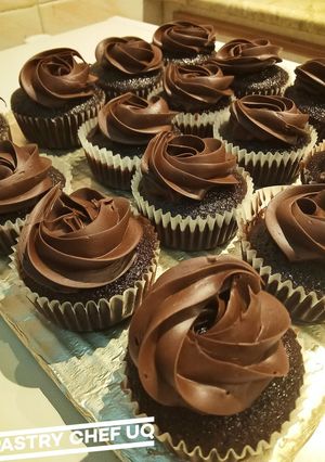 A picture of Moist chocolate cupcakes.