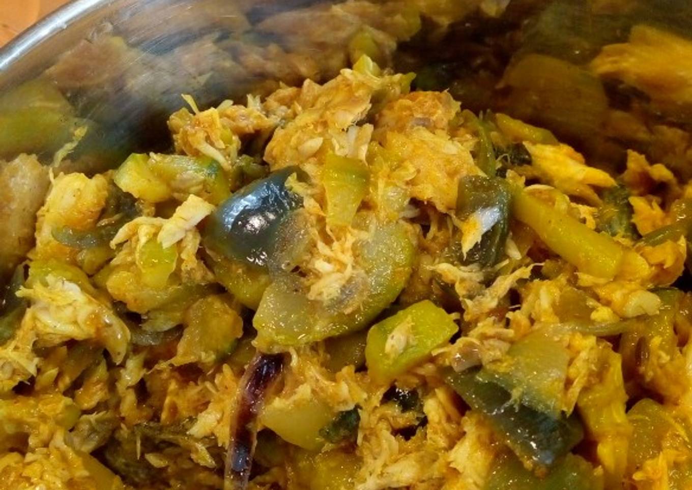 Fish and courgette