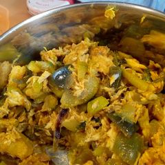 A picture of Fish and courgette.
