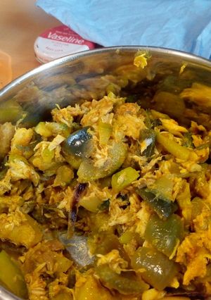 A picture of Fish and courgette.