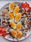Cabbage and Boiled Egg Salad for Dinner