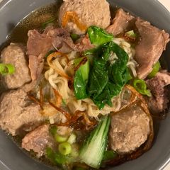 A picture of Homemade Bakso Sapi/Indonesian Beef Meatballs.