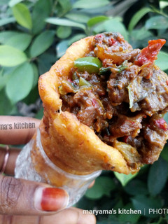 A picture of Plantain stuffed cones.