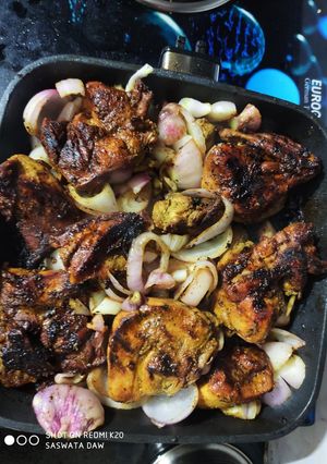 চিকেন তন্দুরি(chicken tandoori recipe in Bengali) রেসিপির প্রধান ছবি