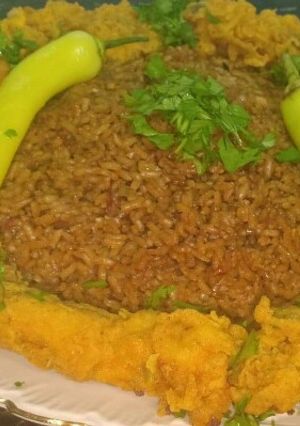 صورة لوصفة ارز السمك الاحمر