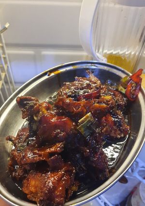 Foto resep Ayam goreng bawang putih saus kecap