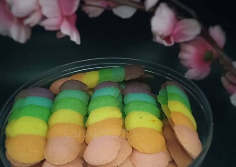 Resep (21.2) Lidah Kucing Rainbow Anti Gagal
