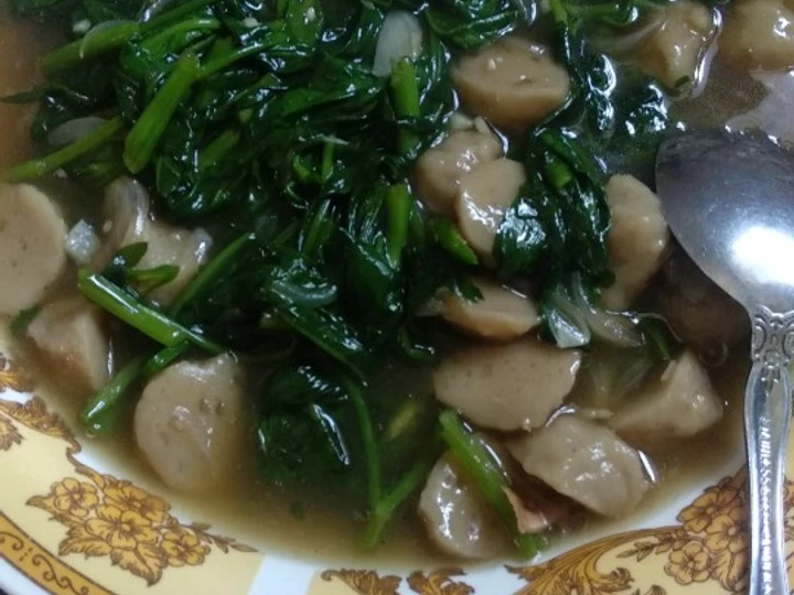 Langkah Gampang Menyiapkan Resep Capcay kangkung bakso yang Uenak Anti Ribet, Bisa Manjain Lidah