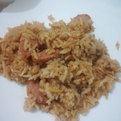 Sausage pilau A picture of Sausage pilau.