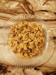 صورة لوصفة معكرونة بكرات اللحم 😋