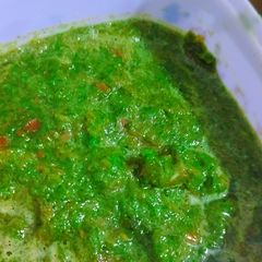 A picture of Green chutney.