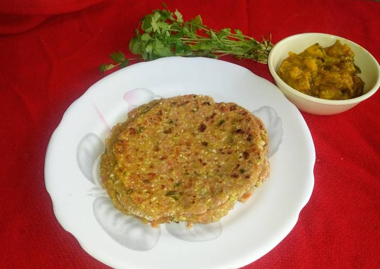 Carrot and cabbage paratha
