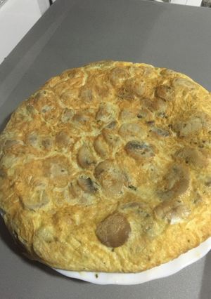 Una foto de Tortilla de champiñones especial