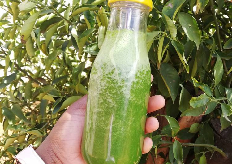 Recipe of Super Quick Homemade Morning glowing green Smoothie