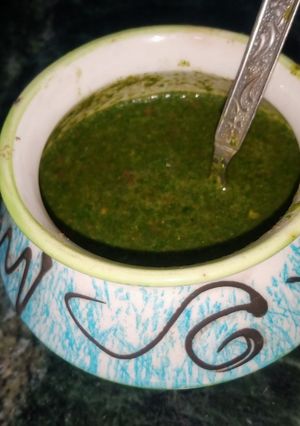 हरी चटनी (Hari chatni in recipe in hindi) रेसिपी मुख्य फोटो