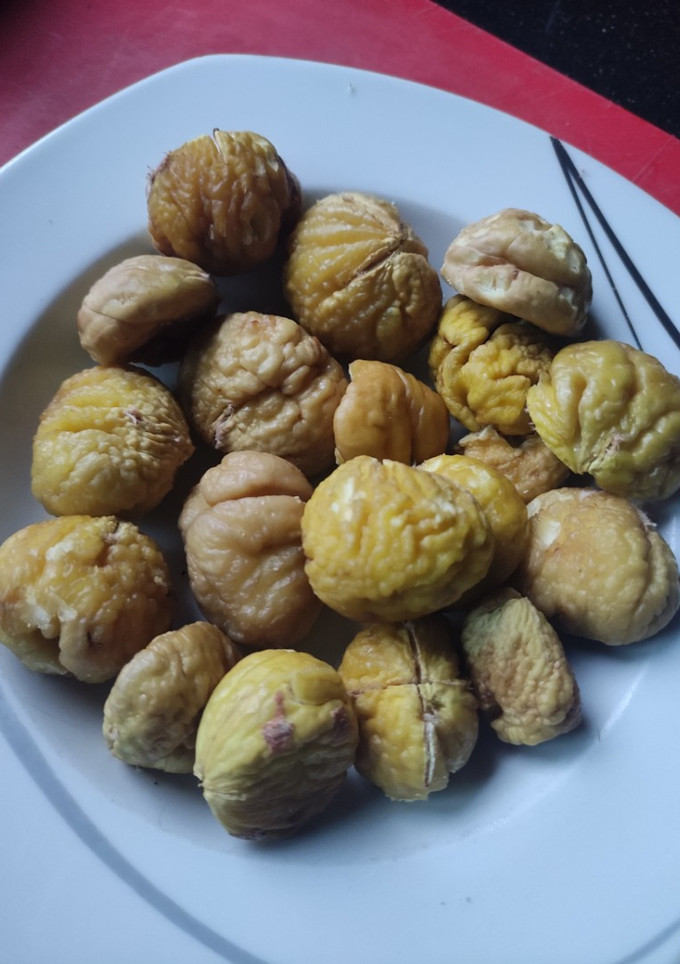 Una foto de Castañas asadas en freidora de aire
