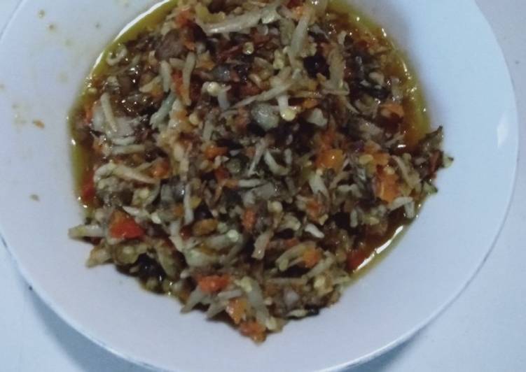 Sambel Teri jantung hatiku, eh Jantung Pisang ala ala