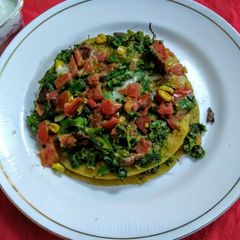 A picture of Green chilla roti.