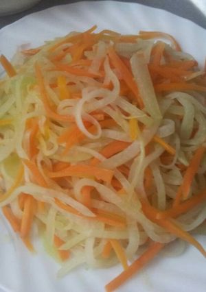 Hình của món Su hào cà rốt xào.
