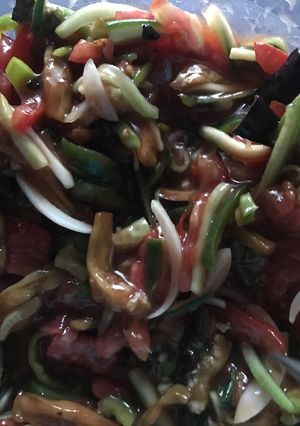 صورة لوصفة سلطة باذنجانيه خُراااافية😋