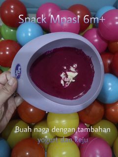 Foto resep Snack Mpasi Buah Naga + Yogurt (6m+)