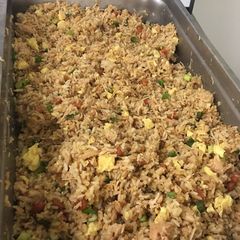 A picture of Chicken fried rice.