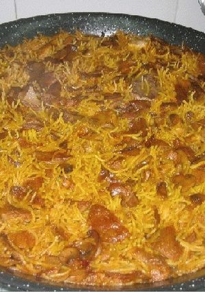 Una foto de Fideua de Carne