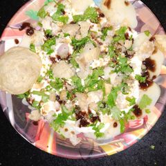 Banana aloo chaat A picture of Banana aloo chaat.