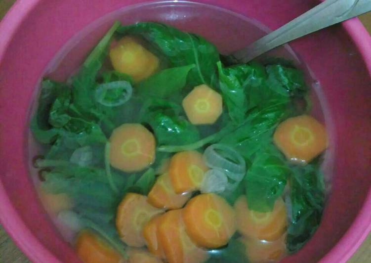Sayur Bayam Simple - 3 Bahan (ala Anak Kos)