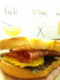 Loaf bread sandwich (beef bacon)