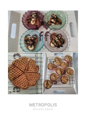 A picture of Healthy Barley Flour Waffles and Cupcakes.