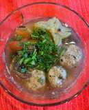 Canh chay: chả cá khế thìa là