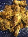 Alitas de pollo al brandi