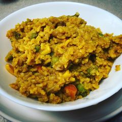 A picture of Instant pot sambar rice / sadham.