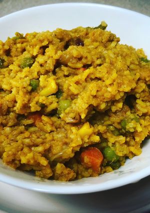 A picture of Instant pot sambar rice / sadham.