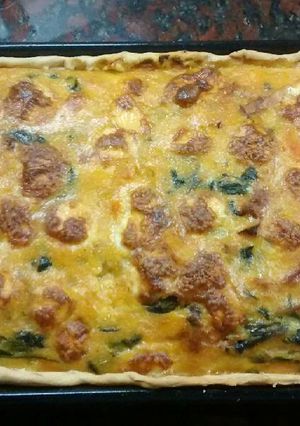 Una foto de Tarta de zapallo y espinaca