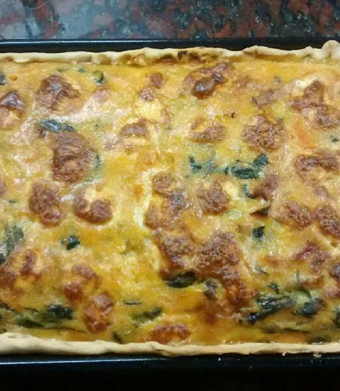 Una foto de Tarta de zapallo y espinaca
