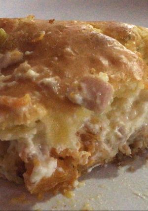 Una foto de Pastel de pollo con masa licuada