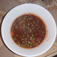 A picture of Vegetable soup.