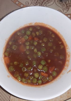 A picture of Vegetable soup.