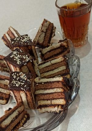 عکسی از دستور کیک یخچالی